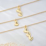 Personalizado 1-5 Corazones Collar con Nombre Grabado Día de la Madre Cumpleaños Aniversario Regalo para Mamá Abuela Hermana