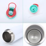 Personalised Fantasy Unicorn Rainbow Star 12 oz Insulated Water Bottle with Name and Silicone Straw Daily Use Birthday Back to School Gift for Girls