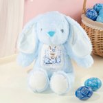 Personalisierte Aquarell Floral Kaninchen Plüsch Ostern Hase Plüschtier mit Namen Party Korb Füller Ostern Geschenk für Neugeborene Kinder