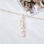 Personalizado 1-5 Corazones Collar con Nombre Grabado Día de la Madre Cumpleaños Aniversario Regalo para Mamá Abuela Hermana