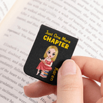 Personalizado Just One More Chapter Cartoon Character Multicolor Marcapáginas magnético con nombre Club de lectura Regalo de cumpleaños para los amantes de los libros Ratones de biblioteca