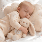 Personalised Flower Peter Rabbit Cute Bunny Plush Stuffed Animal Toy with Name and Initial First Easter Holiday Gift for Kids