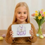 Personalisierte Aquarell Adorable Bunny Floral Food Grade Metall Keksdose Aufbewahrungsbox mit Namen Perfekte Ostern Party Geschenk für Kinder