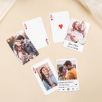 Carte à jouer personnalisée avec photo nom et date - Boîte de rangement à choix - Cadeau fête de famille Saint-Valentin pour couple amis famille