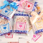 Personalized Have A Poppin Valentines Day Popcorn Design Waterproof Stickers with Name Class Exchange Party Favors Valentine's Day Gift for Couple Kid
