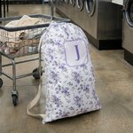 Personalized Toile De Jouy Style Large Capacity Drawstring Laundry Bag with Initial Dorm Daily Use Back-to-School Gift for Colleges Students