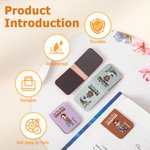 Personalizado Just One More Chapter Cartoon Character Multicolor Marcapáginas magnético con nombre Club de lectura Regalo de cumpleaños para los amantes de los libros Ratones de biblioteca