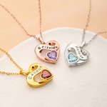 Collier de pierres de naissance avec signe de l'infini Cadeau d'anniversaire de St-Valentin pour les mères, les femmes, les épouses et les petites amies.