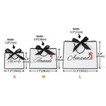 Personalised Bow Heart Rose Gift Bag with Name Valentine's Day Anniversary Gift for Couple