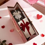 Personalised Bow Heart Rose Gift Bag with Name Valentine's Day Anniversary Gift for Couple