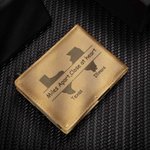 Personalized State to State Multi-compartment Leather Wallet Money Clip with Engraved Text Long Distance Birthday Anniversary Gift for Men