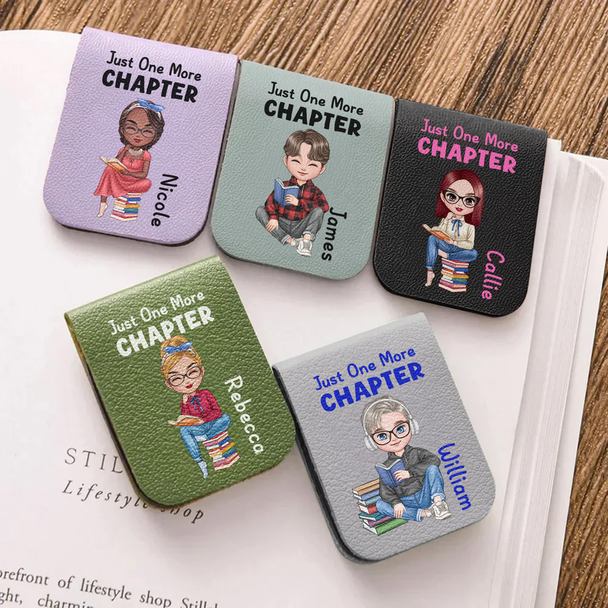 Marque-page magnétique personnalisé avec nom Club de lecture Cadeau d'anniversaire pour les amoureux des livres Bookworms