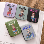 Personalizado Just One More Chapter Cartoon Character Multicolor Marcapáginas magnético con nombre Club de lectura Regalo de cumpleaños para los amantes de los libros Ratones de biblioteca