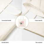 Personalized Cute Excavator Bunny Ears Easter Egg Canvas Tote Bag with Name Daily Use Easter Egg Hunt Gift for Boys Girls