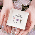 Personalised Crystal Birth Flower Butterfly Ceramic Jewellery Dish with Name and Text Daily Use Birthday Gift for Besties Friends Family
