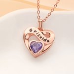 Collier de pierres de naissance avec signe de l'infini Cadeau d'anniversaire de St-Valentin pour les mères, les femmes, les épouses et les petites amies.