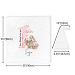 Personalized Some Bunny Loves You 1st Easter Soft Baby Bodysuit Receiving Blanket Swaddle Hat Set with Name Birthday Baby Shower Gift for Newborns