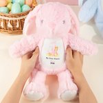 Personalized My First Easter Bunny Butterfly Stuffed Plush Bunny Toy with Name and Year Easter Birthday Gift for Kids