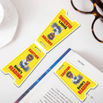 Personalized Caution Sign Style Cartoon Character Magnetic Bookmark Clip with Name Reading Corner Birthday Gift for Bookworms