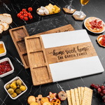 Home Sweet Home Engraved Marble Cutting Board Coaster Set