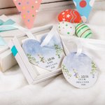 Personalized Baby‘s First Easter Acrylic Ornament with Name and Lanyard Cute Scarf Bunny Home Decoration Easter Holiday Party Gift for Newborn