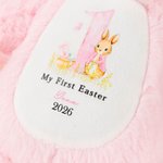 Personalized My First Easter Bunny Butterfly Stuffed Plush Bunny Toy with Name and Year Easter Birthday Gift for Kids
