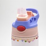 Personalized Cute Rabbit Easter Eggs Flower 12 oz Insulated Water Bottle with Straw and Spill-Proof Lid Easter Day Gift for Kids