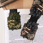 Personalized Vintage Book Dragon Magnetic Bookmark Clip with Name Daily Use Birthday Gift for Dragon Book Lovers