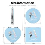 Gepersonaliseerde pareleffect geboorte bloem dubbelzijdig 1X 2X make-up zakspiegel met naam en initiaal verjaardagscadeau voor vrouwen