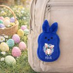 Personalised Cute Rabbit Flower Plush Bunny Ears Wallet with Name and Wristband Easter Party Birthday Gift for Boys Girls