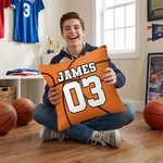 Personalised Basketball Volleyball Cushion Cover with Name and Number Home Decor Anniversary Birthday Gift for Sports Ball Lovers