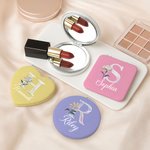 Gepersonaliseerde pareleffect geboorte bloem dubbelzijdig 1X 2X make-up zakspiegel met naam en initiaal verjaardagscadeau voor vrouwen
