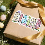 Gepersonaliseerde Multicolor Naam Paasei Bunny Vlinder Waterdichte Stickers Decor Gunsten Labels Paaseierenjacht Cadeau voor Kinderen Jongens Meisjes