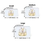 Personalisierte Aquarell Adorable Bunny Floral Food Grade Metall Keksdose Aufbewahrungsbox mit Namen Perfekte Ostern Party Geschenk für Kinder