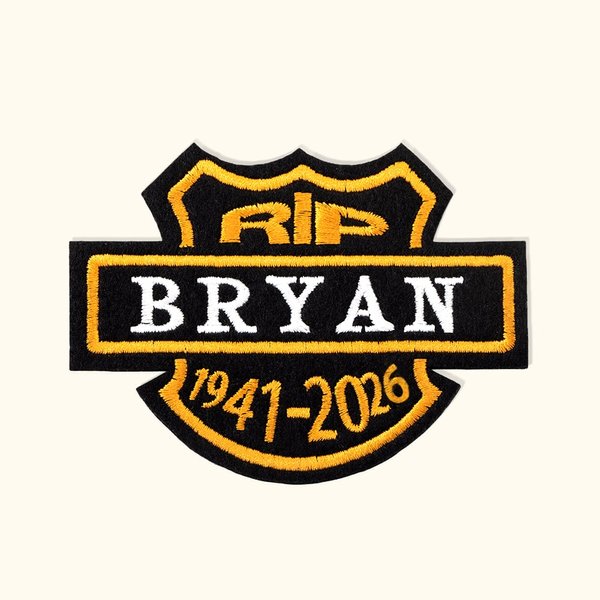 Escudo conmemorativo bordado personalizado con nombre y año para chaquetas de cuero chalecos sudaderas amigos entusiastas de las locomotoras