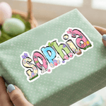 Gepersonaliseerde Multicolor Naam Paasei Bunny Vlinder Waterdichte Stickers Decor Gunsten Labels Paaseierenjacht Cadeau voor Kinderen Jongens Meisjes