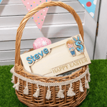 Personalized Cartoon Character Clip Art Wooden Money Holder with Name and Initial Daily Use Easter Gift for Kids