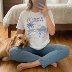 Personalized Dog Days Of Summer 1-5 Dogs White T-shirt with Names Pet Party Birthday Adoption Anniversary Gift for Pet Lovers