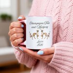 Personalized Mahjong Cheetah Dragon 11 oz 15 oz Ceramic Mug with Name Mahjong Club Birthday Gift for Mahjong Lover Player