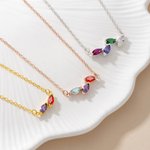 Árbol genealógico personalizado 1-7 Birthstones Collar Dainty Jewelry Mother's Day Birthday Gift for Women Mother Grandmother