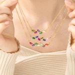 Árbol genealógico personalizado 1-7 Birthstones Collar Dainty Jewelry Mother's Day Birthday Gift for Women Mother Grandmother