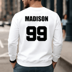 Personalized Multi-Color Ice Hockey Pattern T-shirt Sweatshirt Hoodie with Name and Initial Daily Wear Anniversary Gift for Ice Hockey Lovers Friends