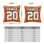 Personalised Basketball Volleyball Cushion Cover with Name and Number Home Decor Anniversary Birthday Gift for Sports Ball Lovers