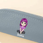 Personalized Cartoon Character Mini PU Leather Coin Purse with Name Daily Travel Accessories Birthday Gift for Girls Boys