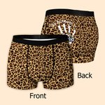 Personalised This Ass Belongs To Handprint Men's Boxer Brief with Name Valentine's Day Anniversary Gift for Husband Boyfriend