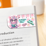 Personalized Reading Animal Plaid Ruler Design Magnetic Bookmark Clip with Name Birthday Back to School Gift for Kids Bookworms