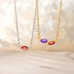 Árbol genealógico personalizado 1-7 Birthstones Collar Dainty Jewelry Mother's Day Birthday Gift for Women Mother Grandmother