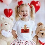 Personalised Cute Dog Heart Envelope Baby Bodysuit Kid T-shirt Sweatshirt with Name Valentine's Day Baby Shower Birthday Gift for Babies Newborns