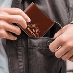 Personalised Multicolor My Missing Piece Men's PU Leather Wallet with Names Valentine's Day Anniversary Gift for Boyfriend Husband