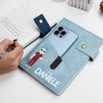 Taccuino personalizzato con tasca frontale,  con nome e personaggio in stile cartone animato - Regalo di compleanno per personale medico